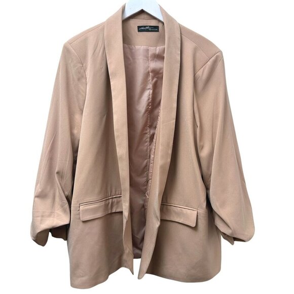 On Twelfth Jacket Plus Size 3X Pink Shawl Collar Open Front Womens Blazer - Picture 1 of 7